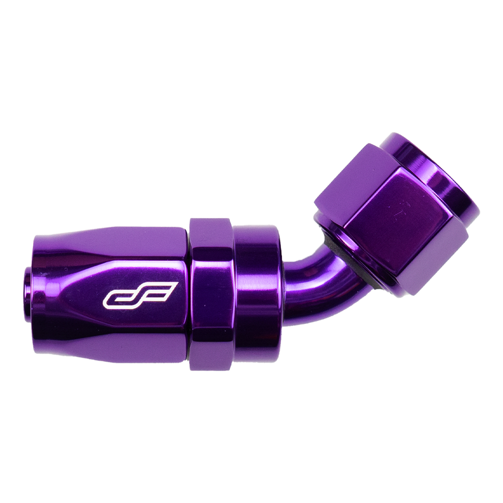 -8 AN 45 Degree Female Aluminum Hose End Fitting