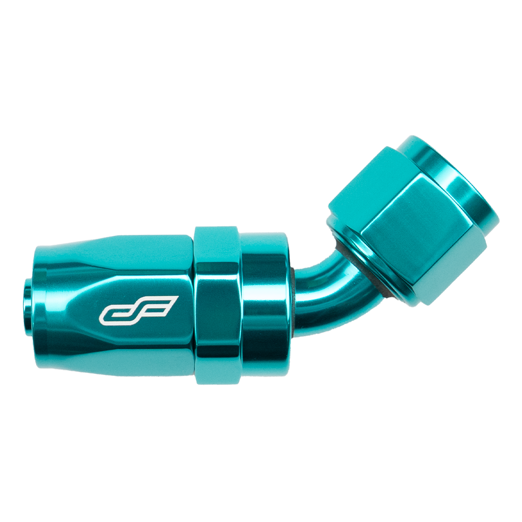 -8 AN 45 Degree Female Aluminum Hose End Fitting