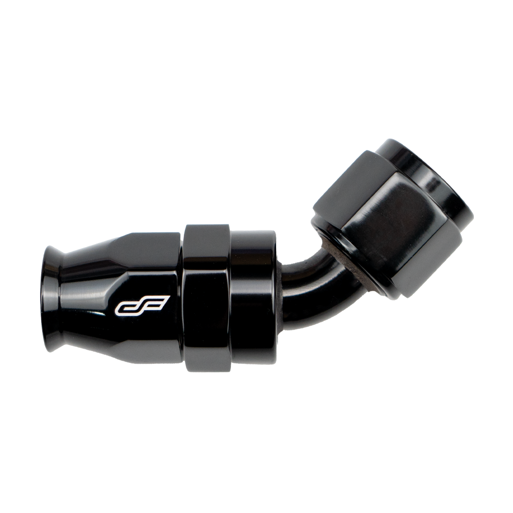 -8 AN 45 Degree Female Aluminum Hose End (PTFE)