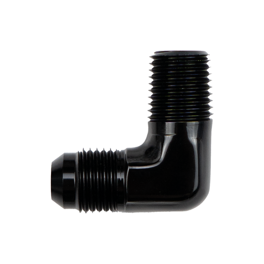 -6 AN to 1/4" NPT 90 Degree Elbow Adapter