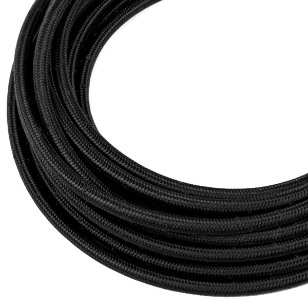 6AN Braided Black Nylon Hose / Line (E85 + Race Fuel Safe) - BY THE FOOT