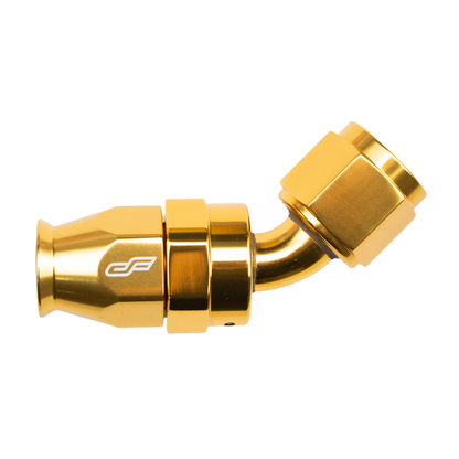 -8 AN 45 Degree Female Aluminum Hose End (PTFE)