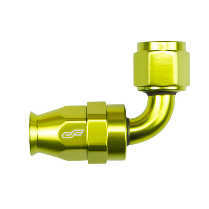-6 AN 90 Degree Female Aluminum Hose End (PTFE)