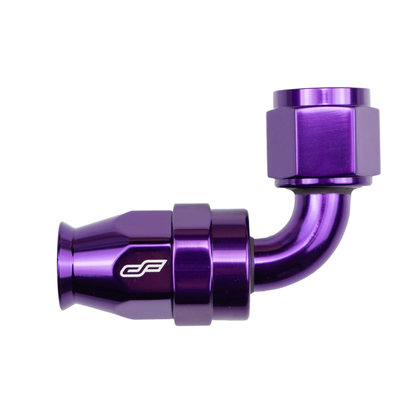 -6 AN 90 Degree Female Aluminum Hose End (PTFE)
