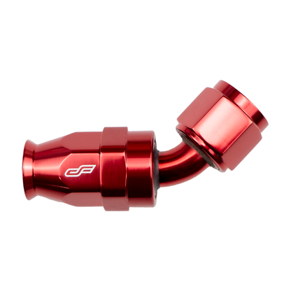 -6 AN 45 Degree Female Aluminum Hose End (PTFE)