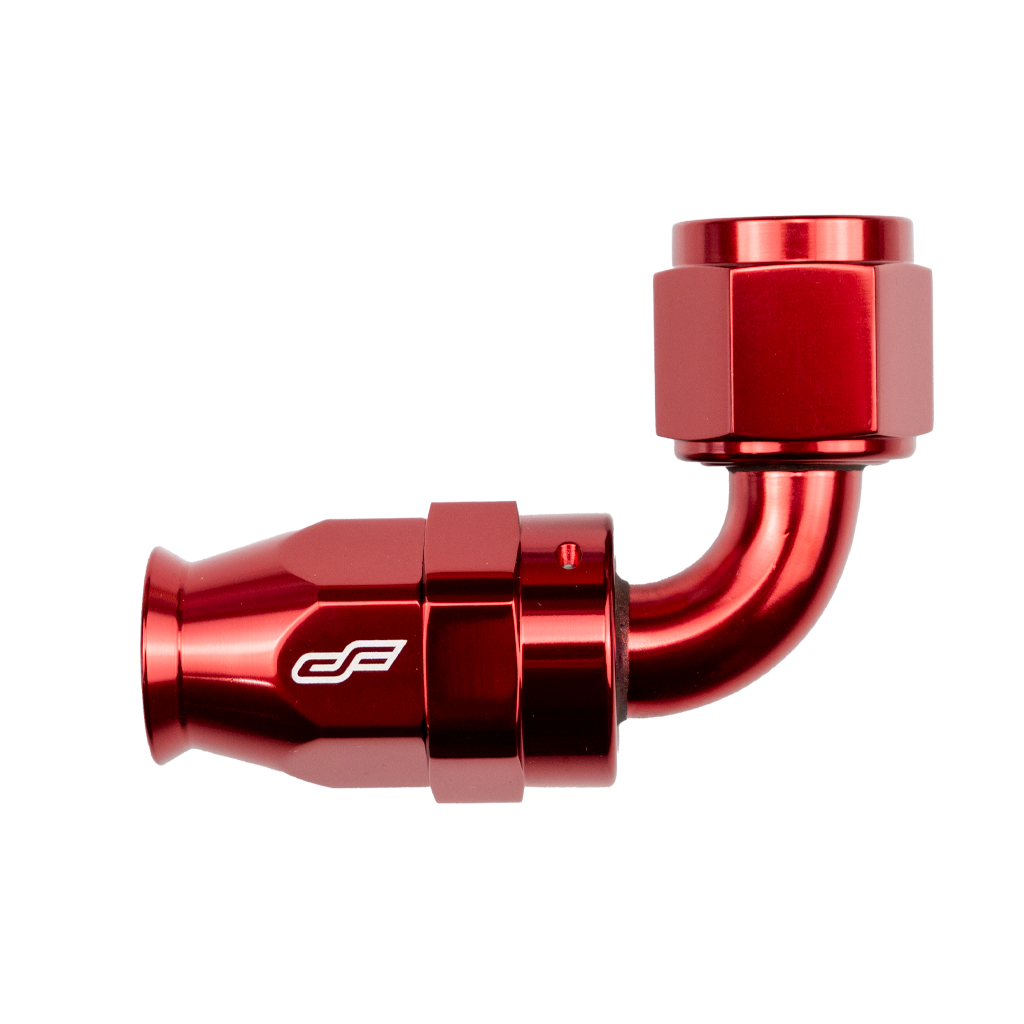 -6 AN 90 Degree Female Aluminum Hose End (PTFE)