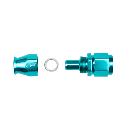 -6 AN Straight Female Aluminum Hose End (PTFE)